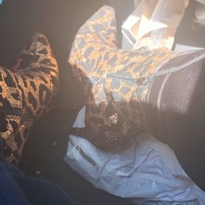 Cheetah Print Heeled Boots